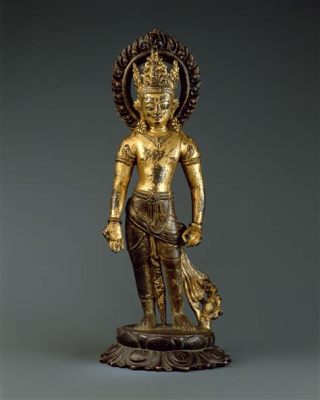 Bodhisattva of Compassion? A Stunning Glimpse into 6th Century Thai Spirituality through Intricate Carving and Ethereal Gold Leaf