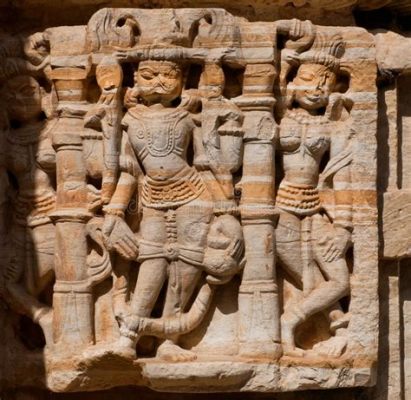 Fragmento de Templo Garuda, Uma Obra Monumental em Pedra Vulcânica que Transcende o Tempo!